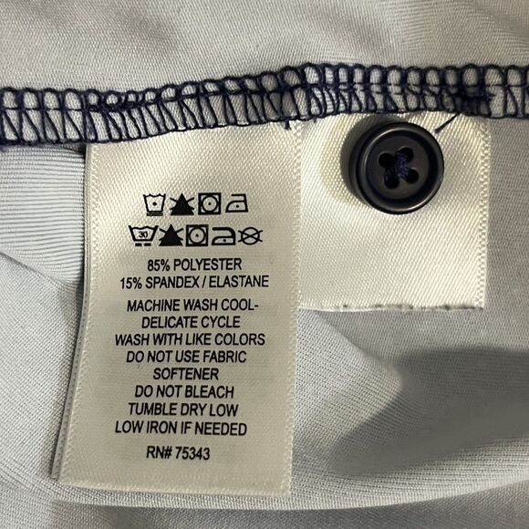 Rorie Whelan Golf Polo Shirt 2XL XXL Navy Polka Dot Soft Stretch Lightweight Top - Picture 6 of 6